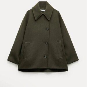 Zara wool blend short coat ZW Collection Size XS-S